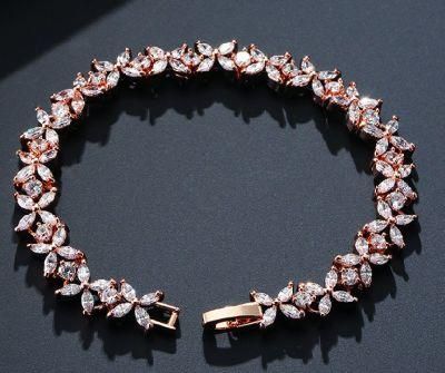 Bridal Wedding CZ Bracelet for Brides, Fashion CZ Bracelet for Wemen