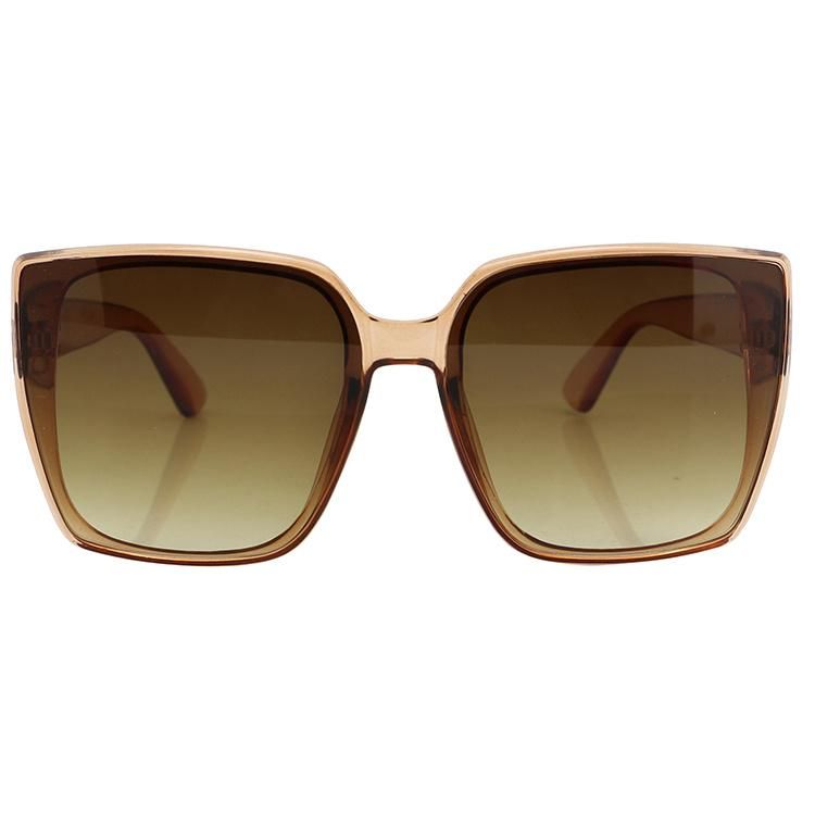 2022 Big Frame Crystal Light Orange Fashion Sunglasses