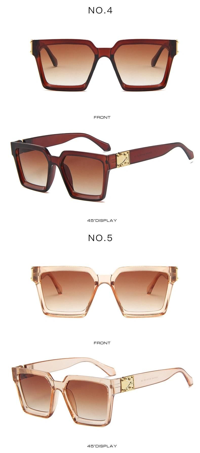 Fashion New Designer Gafas Glasses Big Frames Vintage Sun Glasses Trendy Oversized Luxury Unisex Sunglasses for Women