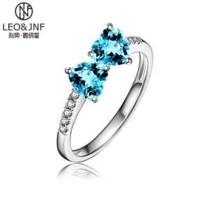 European and American Hot Fashion Zircon Ring, Two Heart Zircon Plated Platinum Copper Ring Manufacturer Wholesale