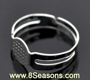 Silver Plated Adjustable Ring Settings 17.5mm Us7 (B15069)