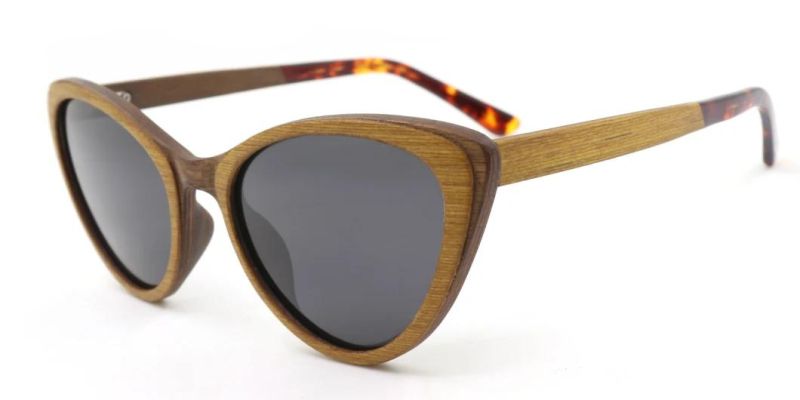 Design Sunglasses Fashion Cat Eye Wooden Sunglasses Ready to Ship