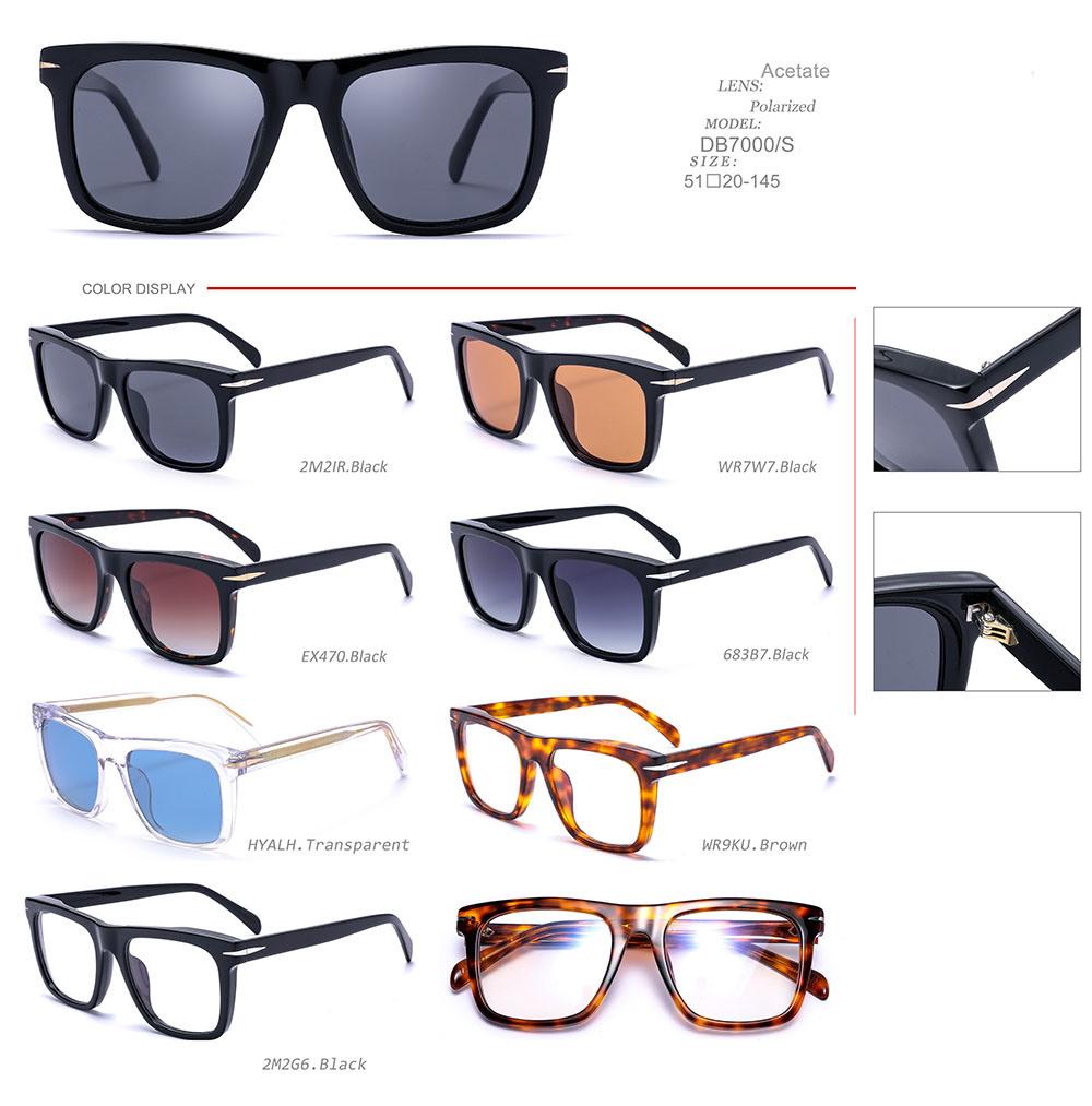 New Custom Wholesale Vintage Fashion Brand Designer Acetate Polarized Sunglasses for Man/Woman