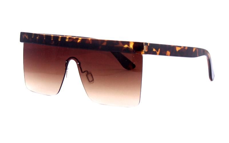 New Brand Design Ins Rimless Gradient Frame Sunglasses Colorful Square Oversized Women Fashion PC UV400 Sunglasses