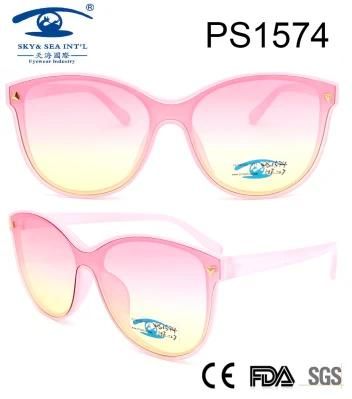 Italy High Quality Women Frame Plastic Sunglasses (PS1574)