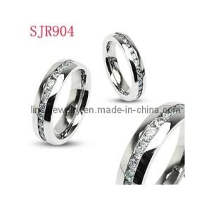 Fashion 316L Stainless Steel Ring Setting with CZ for Men