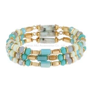 Fashion Blue Beads Bracelets Jewelry for Women Gift