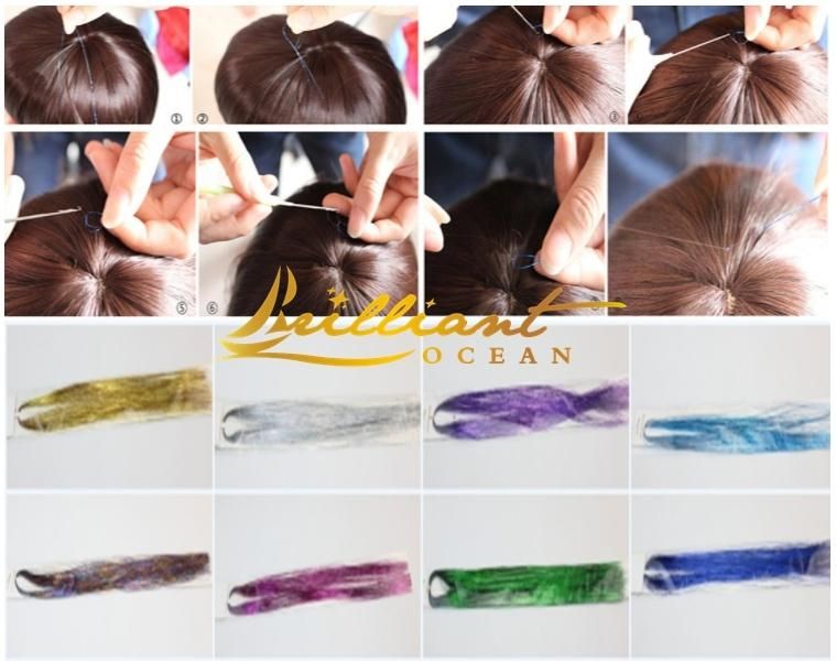 Shinning Hair Tinsel Fashion Hair Accessories Party Supply