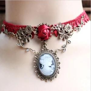 Ethnic Collares Vintage Gold Color Colorful Bead Pendant Statement Necklace