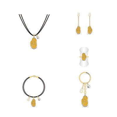 Super Fashion Fresh Design Lemon Pattern Jewelry Set