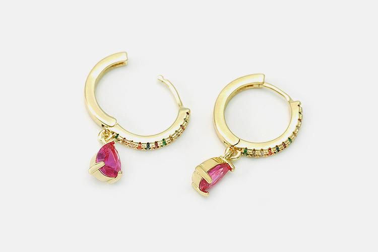 Color Zirconcon Earrings Drop Earrings Pear Shaped Zircon Earring