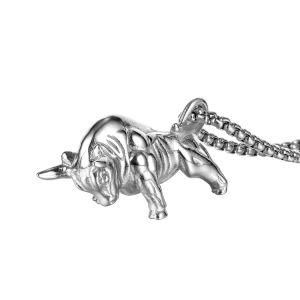Gold-Plated Stainless Steel Bully Soaring Pendant Necklace