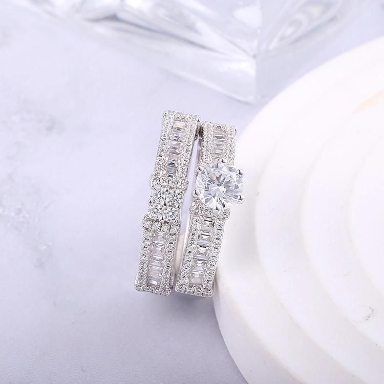 Fashion Accessories 925 Silver Elegant Luxury Jewellery Cubic Zirconia Moissanite Fashion Jewelry New Style Fine Ring