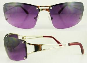 Rimless Sunglasses With Metal Bridge and Temple