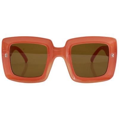 2020 Square Shape Pumpkin Color Fashion Sunglasses