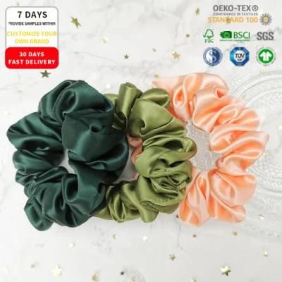 100% Mulberry Silk Scrunchies with High Quality Accept Customized