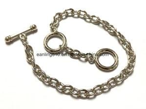 Elegant Circle Chain Bracelet with Round Toggle Clasp