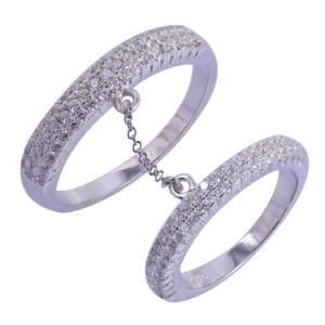 Good Quality 925 Sterling Silver Double Finger Ring