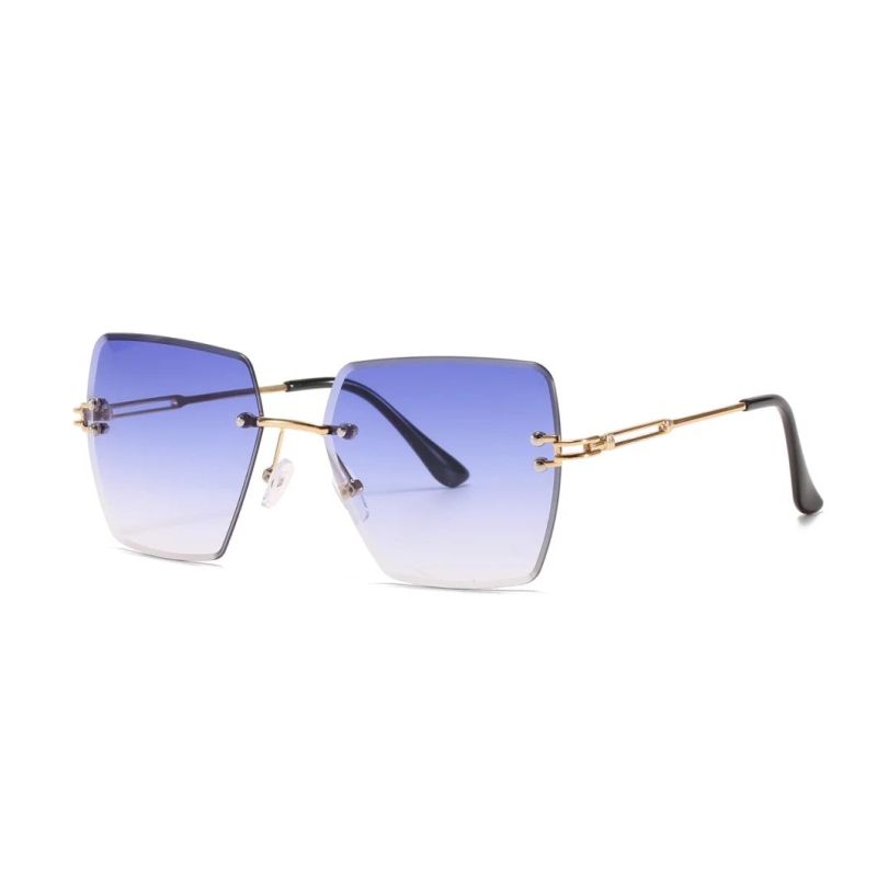 2020 No MOQ Colorful August Frameless Metal Fashion Sunglasses