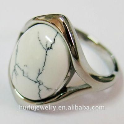 Fashion Stainless Steel White Stone Ring Designs for Men