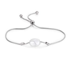 Astofli Fashion Women Jewelry String Bracelet Adjustable Stainless Steel Baroque Tahitian Pearl Charm Bracelet Bangle