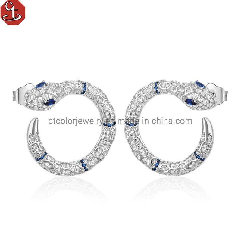Fine 925 Sterling Silver Earring Gold plated new brand Earrings for gift