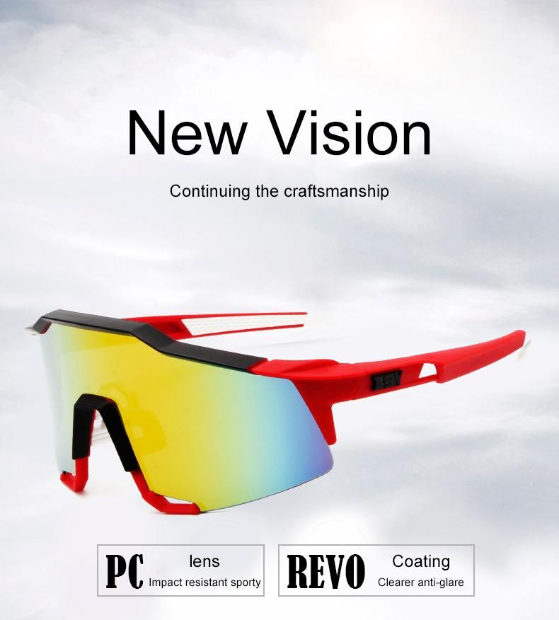 Wholesale Factory 2021 Big Frame PC Lens Windproof Cycling UV400 Protection Outdoor Sunglasses for Men Women