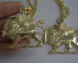 Golden Lion Jewelry Charm Necklace, Custom Fashion Clothing Decoration Pendants