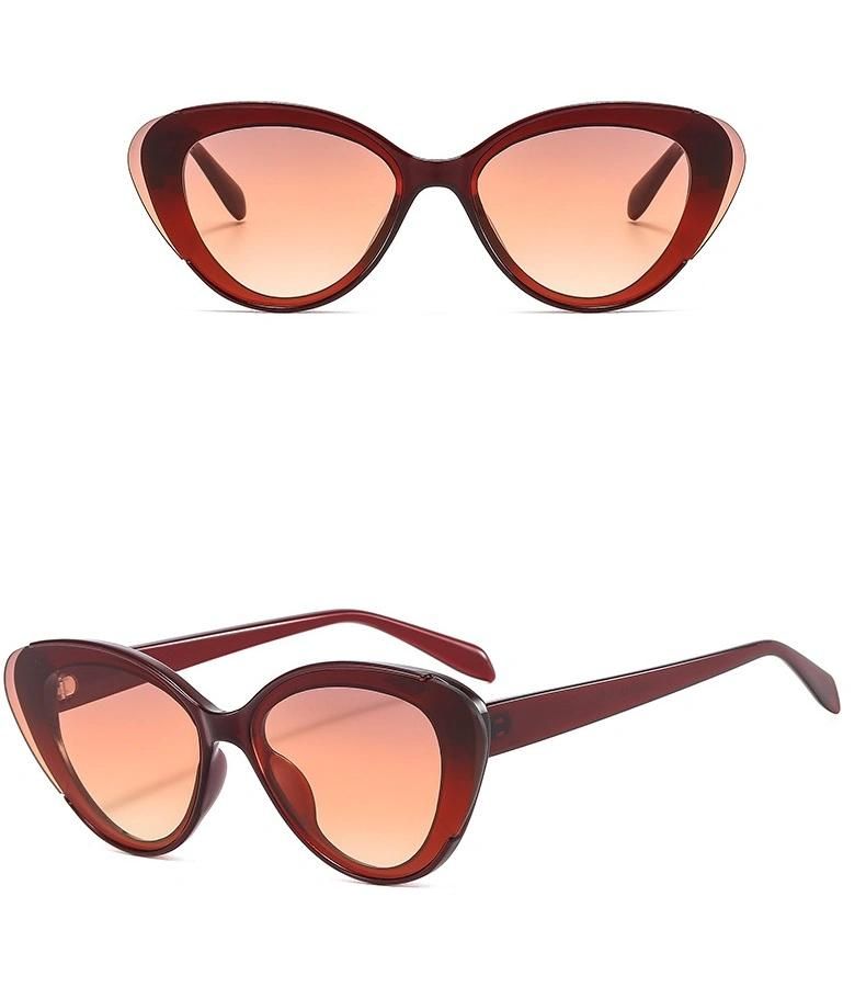 2022 New Style Fashion Cat Eye Small Frame Plastic Sunglass