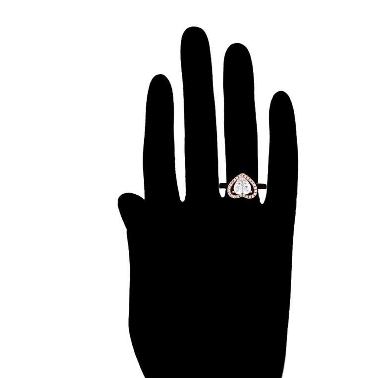 Elegant Fashion Heart Shaped Diamond New Design Alloy Ring