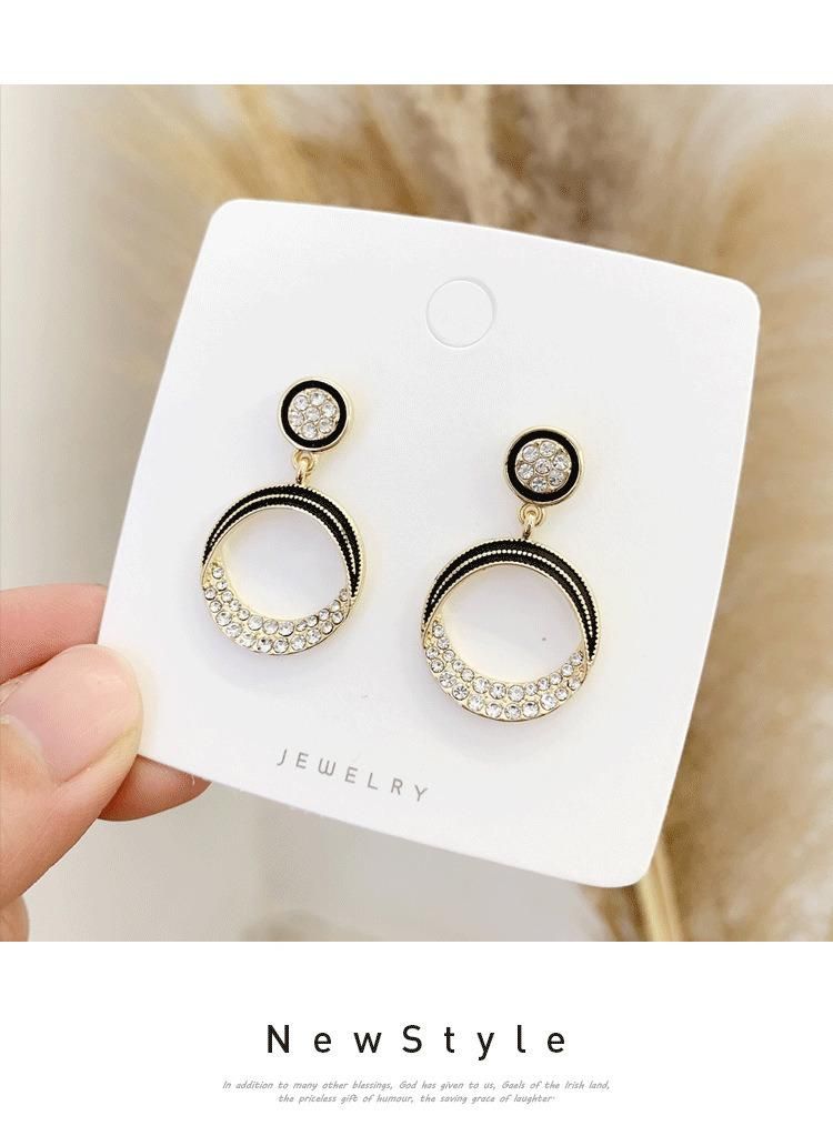 S 925 Earrings Temperament and a Sense of Senior Set Diamond Earrings