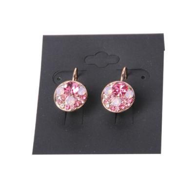 2020 Fashion Jewelry Pink Rhinestone Pendant Earrings