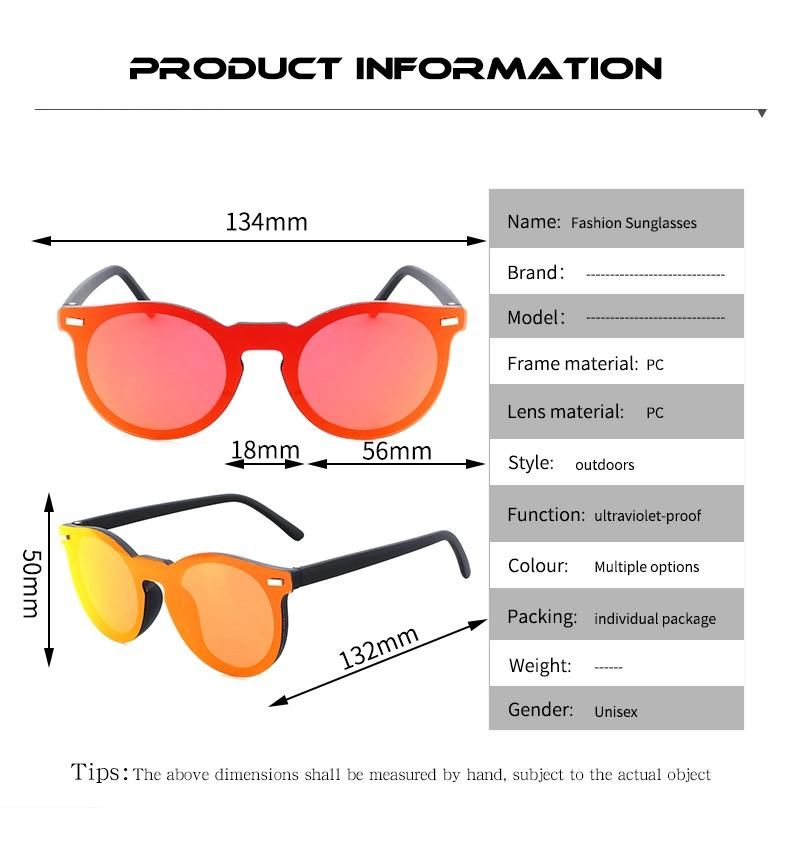 Flat Lens Cat. 3 UV400 Classic Retro Fashion Womens Vintage One Piece Lens Sunglasses Men