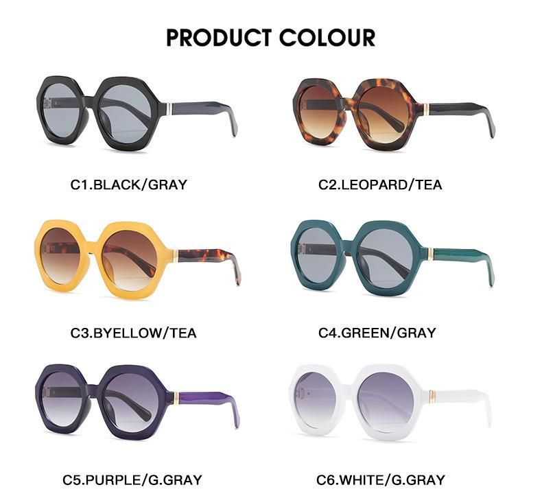 Women Hot Selling High Quality Sun Glasses Colorful UV400 Lenses Round Square Frame Trendy Fashion Sunglasses