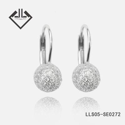 925 Silver Jewelry Hotselling Silver Ball Earring