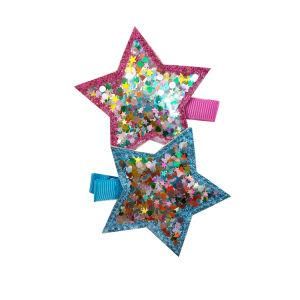 Best Friend Glitter Star Hair Clip for Girls