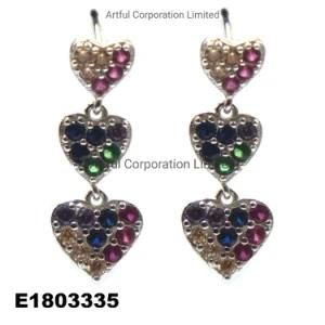 New Design Rhodium Plating Silver Earring Fashion Earrings