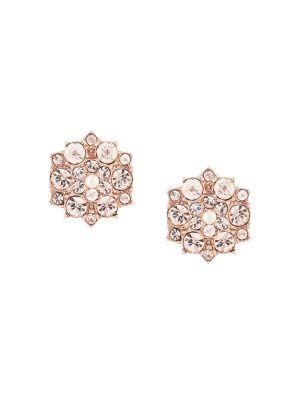 Fashionable and Elegant Pink Crystal Earrings Jewelry