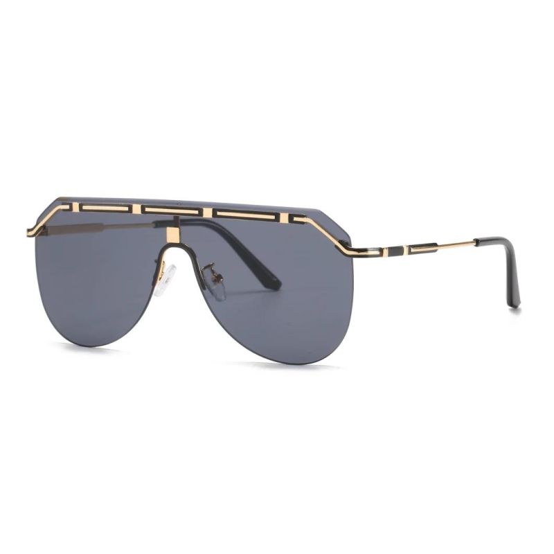 2020 No MOQ Fashionable Classic Oversize Metal Sunglasses