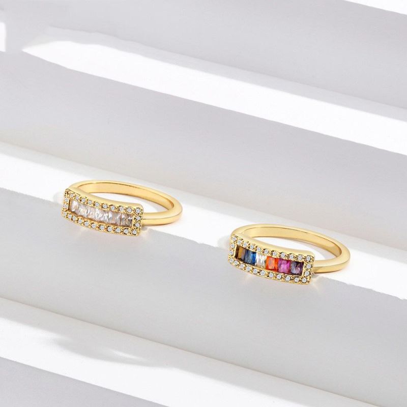 Imitation Jewelry Rainbow Brass Rings for Window Display