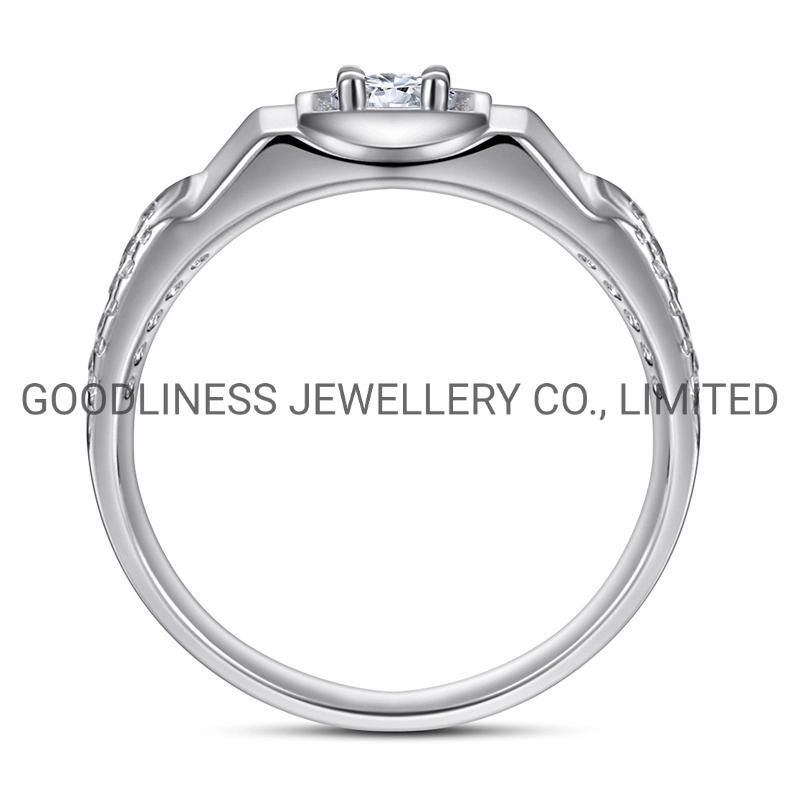 Fashion Accessories 925 Sterling Silver Simple Men Rings Jewelry