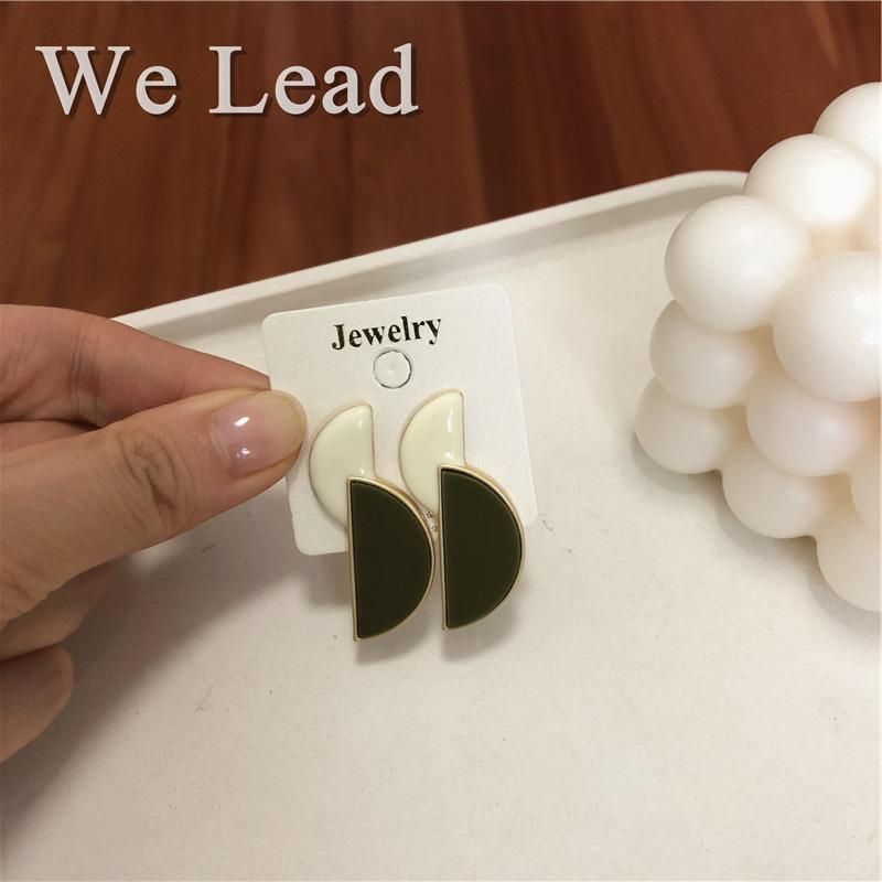 Fashion Personality Half-Circle Color Earrings Jewelry