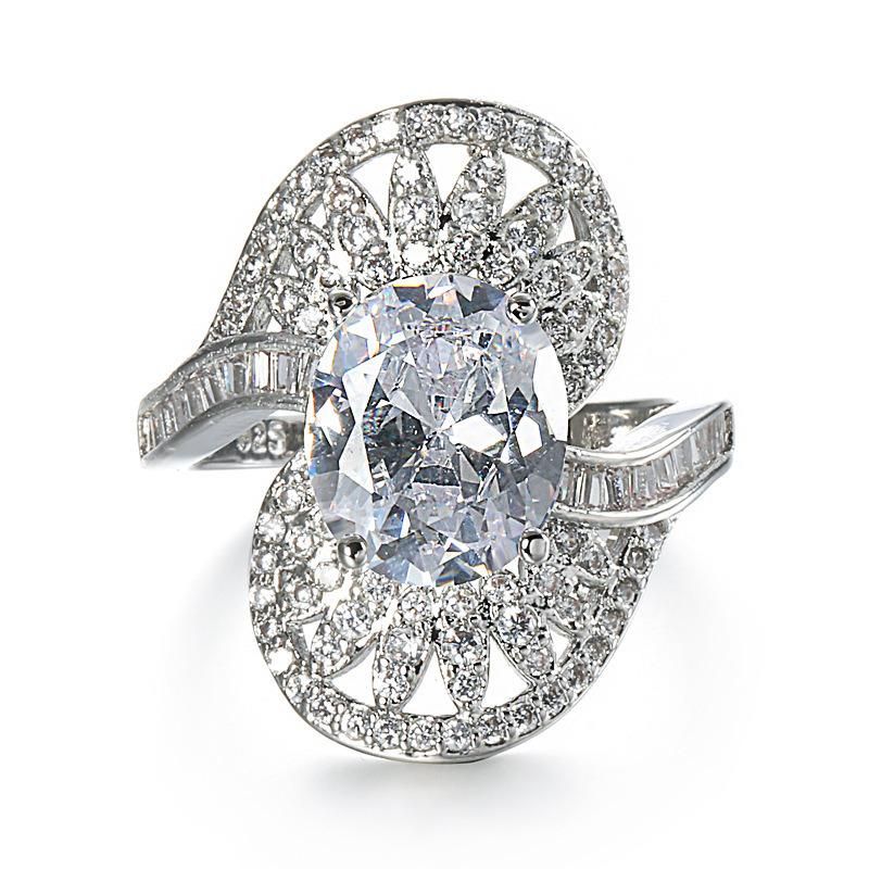 European and American Fashion Imitation Moissanite Engagement Ring