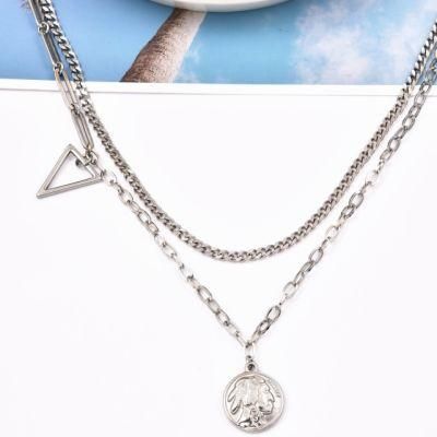 Stainless Steel Jewelry Necklace Chain Fashion Gold Plated Layering Necklace for Lady and Men