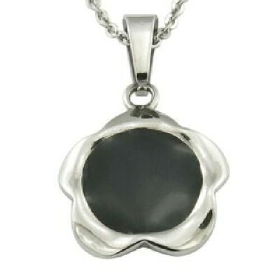 Black Stone Pendant Stainless Steel Jewelry Pendant