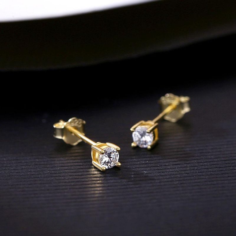 European Popular Fashion 14K Round Style Earrings Jewelry