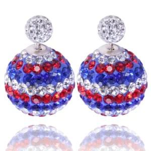 Hot Selling 925 Sterling Silver Austrian Crystal Bead Earring