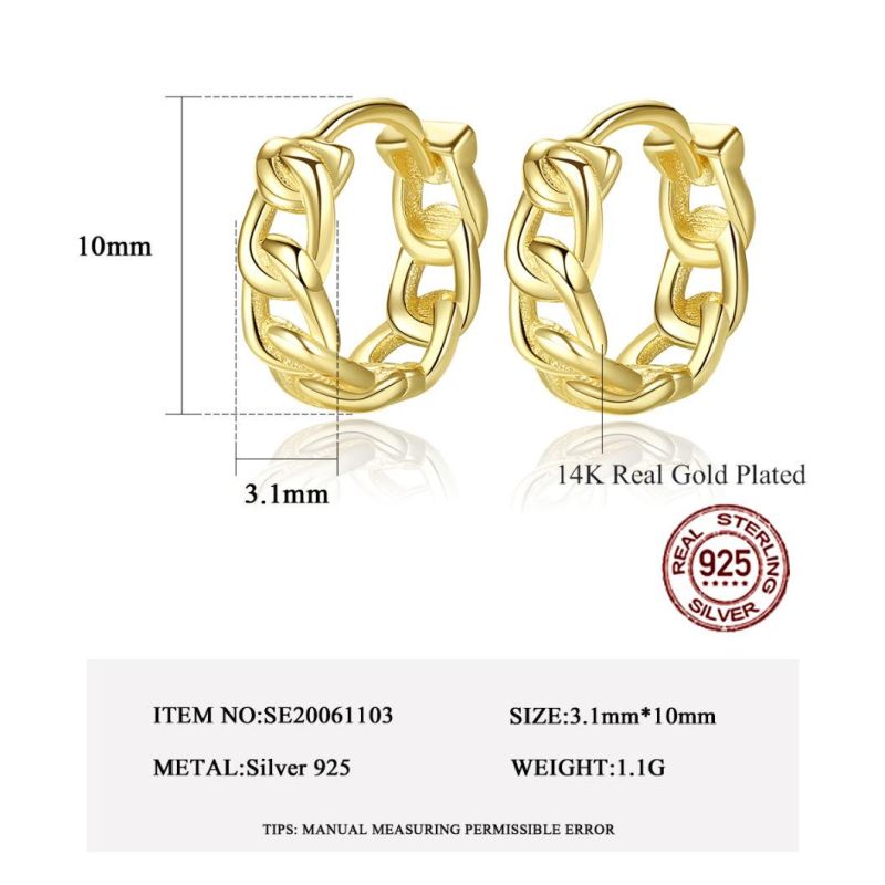 Flower Ear Stud with Gold Plate Alloy Hollow Earring