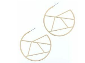 Gold Geometric Cutout Hoop Earrings