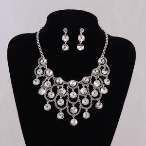 Rhinestone Handmade Wire Wedding Bridle Necklace Set